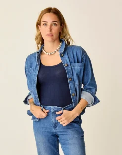 Carve Designs Sweaters & Jackets | Denim^Flora Denim Shacket: Magnolia