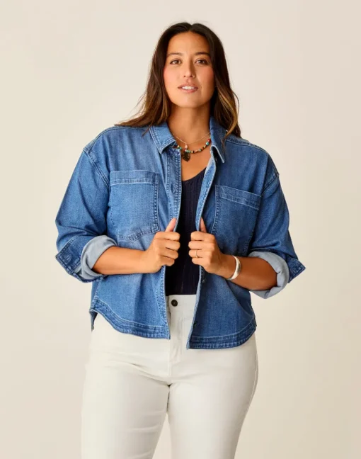 Carve Designs Sweaters & Jackets | Denim^Flora Denim Shacket: Magnolia