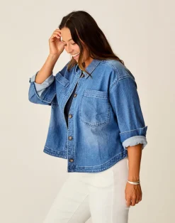 Carve Designs Sweaters & Jackets | Denim^Flora Denim Shacket: Magnolia