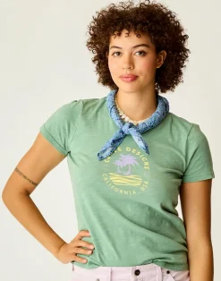 Carve Designs Accessories^Gauze Bandana: Navy Garden