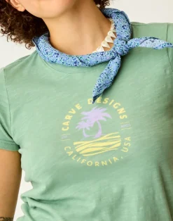 Carve Designs Accessories^Gauze Bandana: Navy Garden