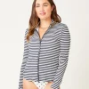 Carve Designs Rashguards & Sun Protection^Lake Sunshirt: Navy Stripe