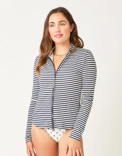 Carve Designs Rashguards & Sun Protection^Lake Sunshirt: Navy Stripe