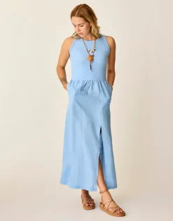 Carve Designs Dresses | Dresses^Lark Linen Dress: Sky Blue Chambray