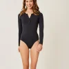Carve Designs One Pieces^LS All Day Onesie: Black