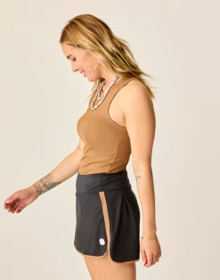Carve Designs Tanks^Lyra Rib Tank: Rum