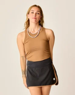 Carve Designs Tanks^Lyra Rib Tank: Rum
