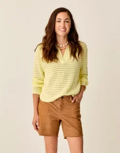 Carve Designs Sweaters & Jackets^Morgan Polo Sweater: Light Limeade
