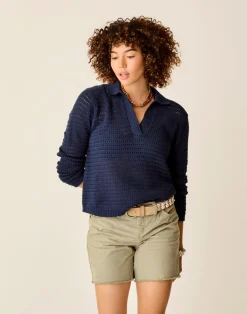 Carve Designs Sweaters & Jackets^Morgan Polo Sweater: Navy