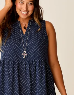 Carve Designs Dresses | Dresses^Nellie Linen Dress: Navy Disco