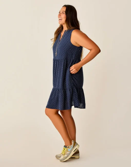 Carve Designs Dresses | Dresses^Nellie Linen Dress: Navy Disco