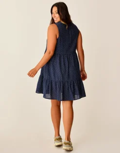 Carve Designs Dresses | Dresses^Nellie Linen Dress: Navy Disco