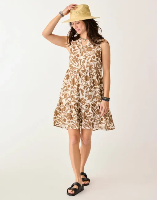 Carve Designs Dresses | Dresses^Nellie Linen Dress: Rum Print
