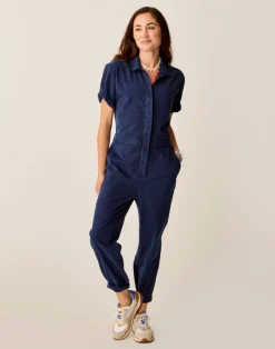 Carve Designs Jumpsuits & Overalls^Nyla Twill Jumpsuit: Navy