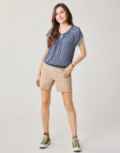 Carve Designs Shorts^Oahu 6" Twill Short: Light Khaki