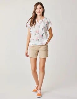 Carve Designs Shorts^Oahu 6" Twill Short: Light Khaki