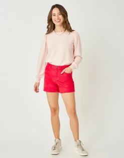 Carve Designs Shorts^Oahu Hi Rise 4" Short: Hot Red