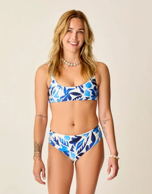 Carve Designs Swim Bottoms^Pipa Compression Bottom: Cloud Mezcal