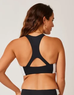Carve Designs Bikini Tops^Sanitas Colorblock Top: Black/White