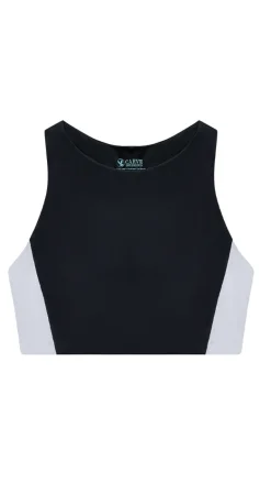 Carve Designs Bikini Tops^Sanitas Colorblock Top: Black/White