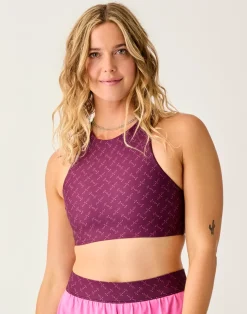 Carve Designs Bikini Tops^Sanitas Compression Reversible Top: Disco/Hot Pink