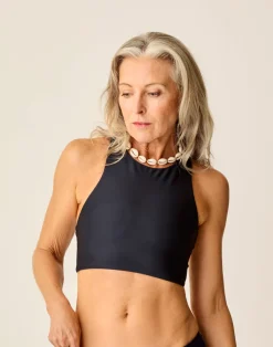 Carve Designs Bikini Tops^Sanitas Compression Reversible Top: Black/Navy