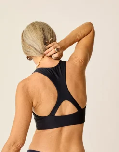 Carve Designs Bikini Tops^Sanitas Compression Reversible Top: Black/Navy