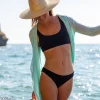 Carve Designs Swim Bottoms^Sanitas Reversible Bottom: Black/Black