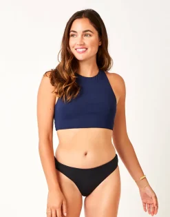 Carve Designs Swim Bottoms^Sanitas Reversible Bottom: Black/Navy