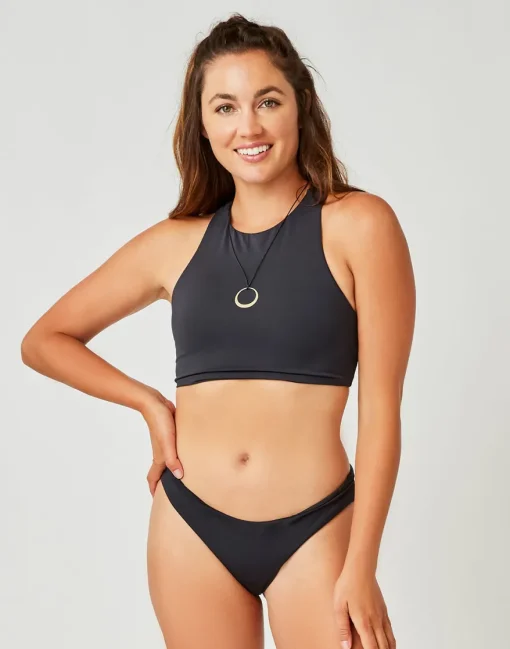 Carve Designs Swim Bottoms^Sanitas Reversible Bottom: Black/Black