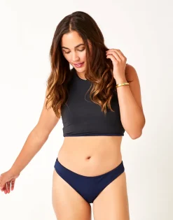 Carve Designs Swim Bottoms^Sanitas Reversible Bottom: Black/Navy