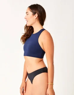 Carve Designs Swim Bottoms^Sanitas Reversible Bottom: Black/Navy