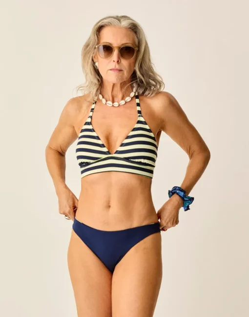 Carve Designs Swim Bottoms^Sanitas Skimpy Reversible Bottom: Marina/Navy