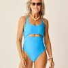 Carve Designs One Pieces^Sonny Compression One Piece: Lagoon