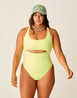 Carve Designs One Pieces^Sonny Compression One Piece: Limeade