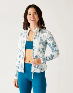 Carve Designs Rashguards & Sun Protection^Stella Zip-Up Jacket: Cloud Scenic