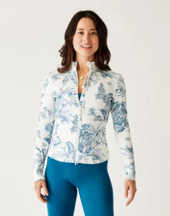 Carve Designs Rashguards & Sun Protection^Stella Zip-Up Jacket: Cloud Scenic