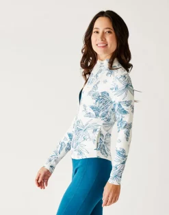 Carve Designs Rashguards & Sun Protection^Stella Zip-Up Jacket: Cloud Scenic