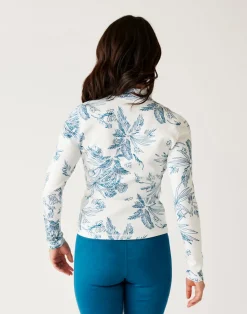 Carve Designs Rashguards & Sun Protection^Stella Zip-Up Jacket: Cloud Scenic