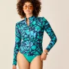 Carve Designs Rashguards & Sun Protection^Stella Zip-Up Jacket: Navy Mezcal