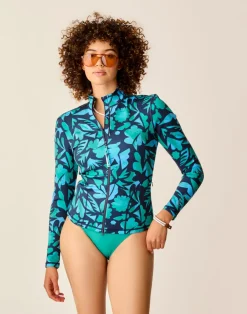 Carve Designs Rashguards & Sun Protection^Stella Zip-Up Jacket: Navy Mezcal