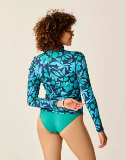 Carve Designs Rashguards & Sun Protection^Stella Zip-Up Jacket: Navy Mezcal