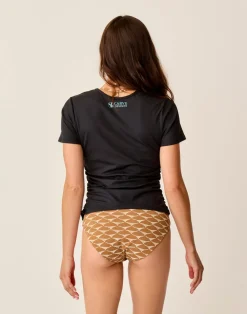 Carve Designs Short Sleeve^Vega Rib Tee: Black