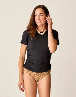 Carve Designs Short Sleeve^Vega Rib Tee: Black