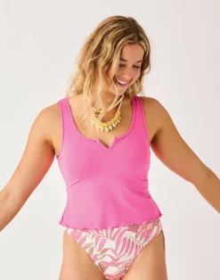 Carve Designs Tankinis^Vida Notchneck Tankini: Hot Pink