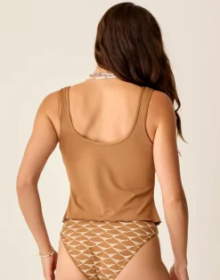 Carve Designs Bikini Tops^Vida Notchneck Tankini: Rum