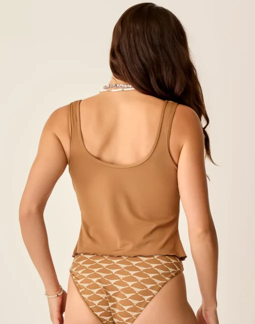 Carve Designs Bikini Tops^Vida Notchneck Tankini: Rum