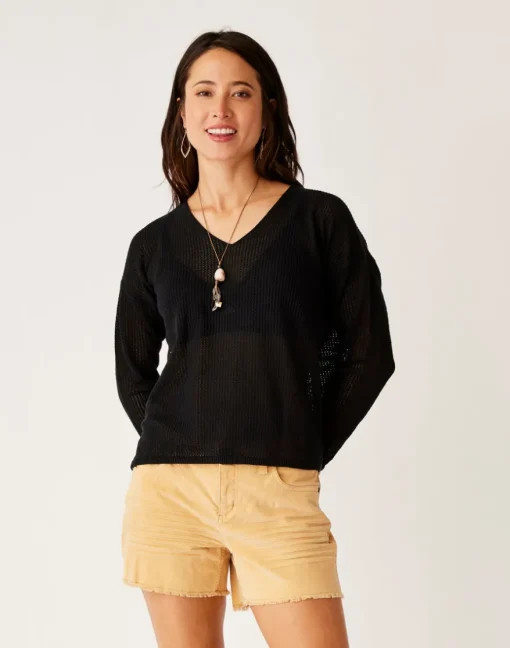 Carve Designs Sweaters & Jackets^Zella Mesh Pullover: Black